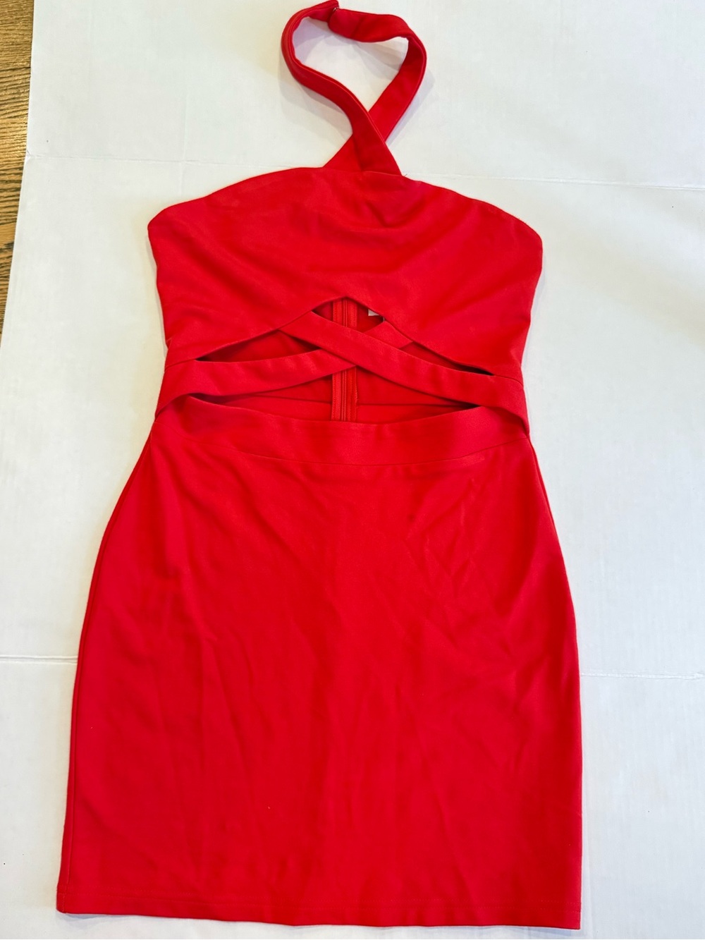 Superdown Kimber Cut Out Bodycon Mini Dress Red Size Medium Party - Picture 12 of 13